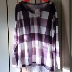 *NWT* Suvimuga Hi-Low Checkered Tunic Sz XXL
